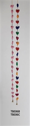 String of 20 Pink Small Heart Tota