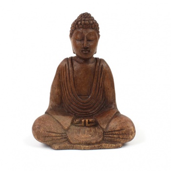 Medium Handcarved Sitting Buddha