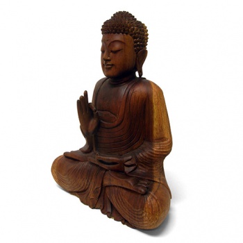 Larger Handcarved Sitting Buddha