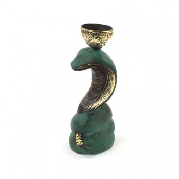 Bronze Cobra Candle Holder