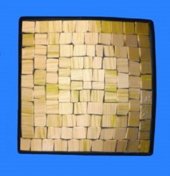 Mosaic Square Bowl 15cm - Gold