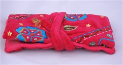Pink Embroidered Jewellery Roll