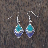 Blue Diamond Nepalese Earrings