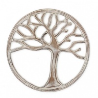 White Wooden Tree of Life Plaque