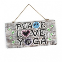 Peace, Love, Yoga Plaque