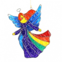 Large Rainbow Angel Suncatcher
