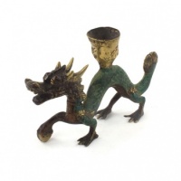 Bronze Dragon Candle Holder